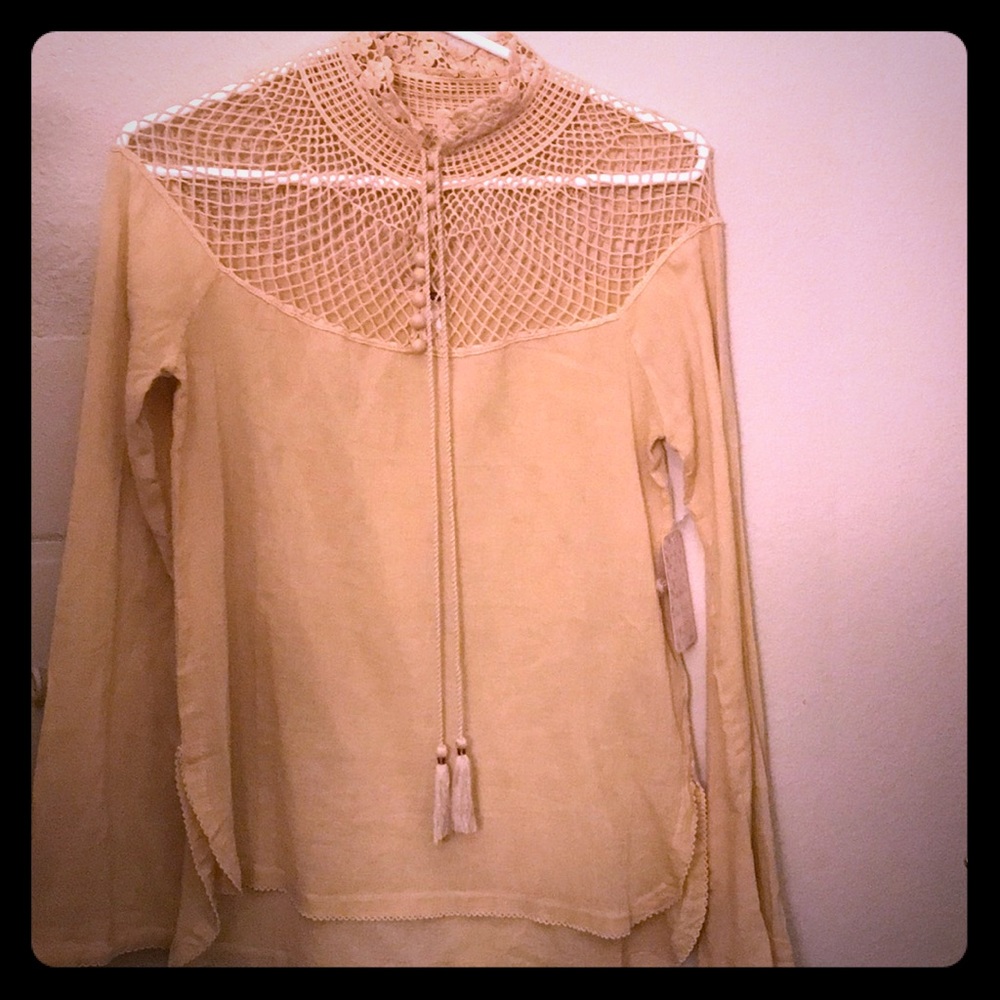 Free People Brand New W/ Tags Butterscotch Top XS